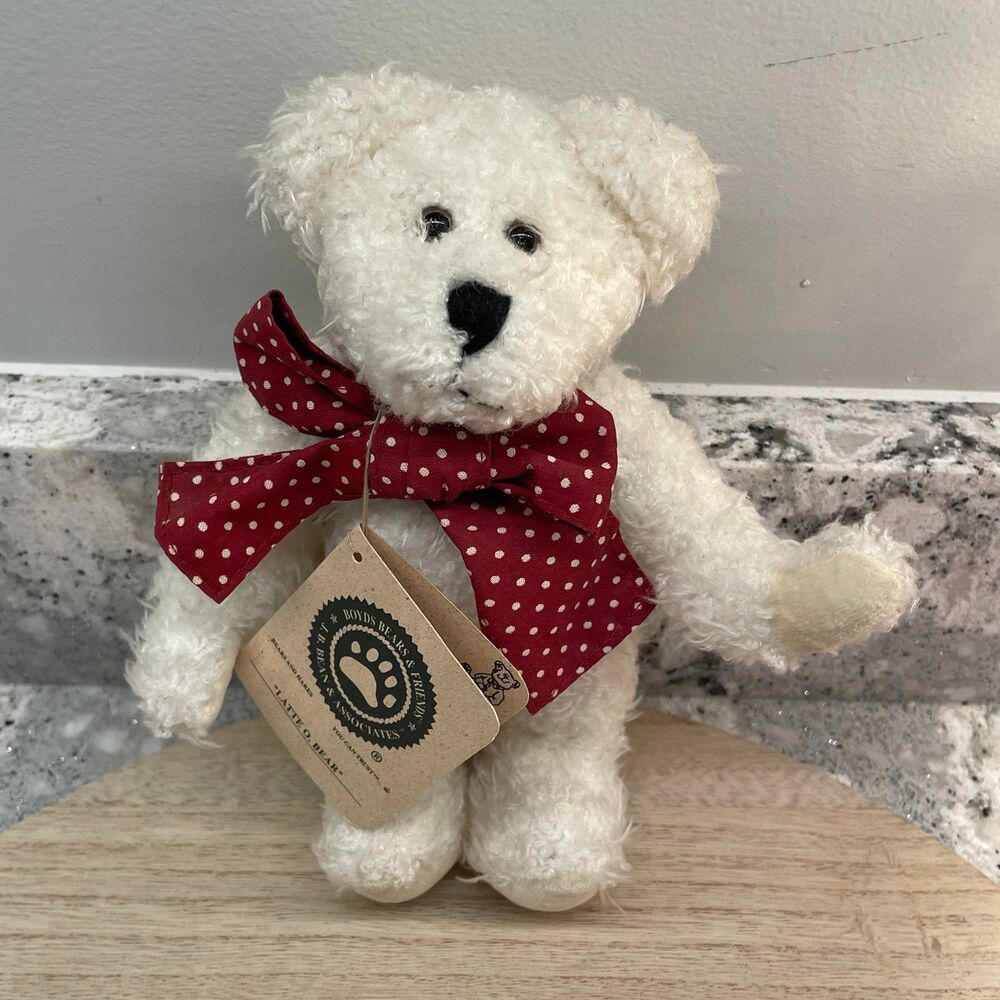 Boyds Bears "Latte O. Bear" Plush - New With Tags - Jointed Teddy Bear